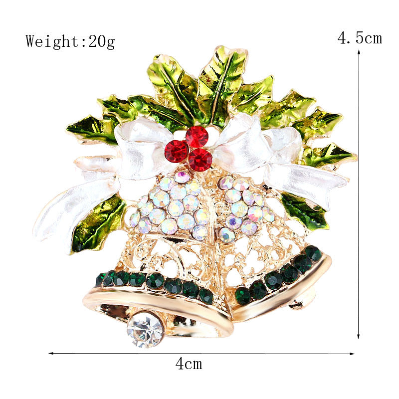 Women's Christmas Brooches Set - New Fashion Santa Tree Reindeer Wreath Snowflake Bell Pins - Image 26