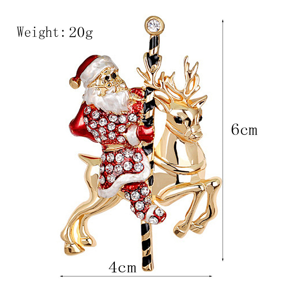 Women's Christmas Brooches Set - New Fashion Santa Tree Reindeer Wreath Snowflake Bell Pins - Image 22