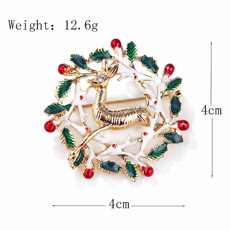 Women's Christmas Brooches Set - New Fashion Santa Tree Reindeer Wreath Snowflake Bell Pins - Image 48