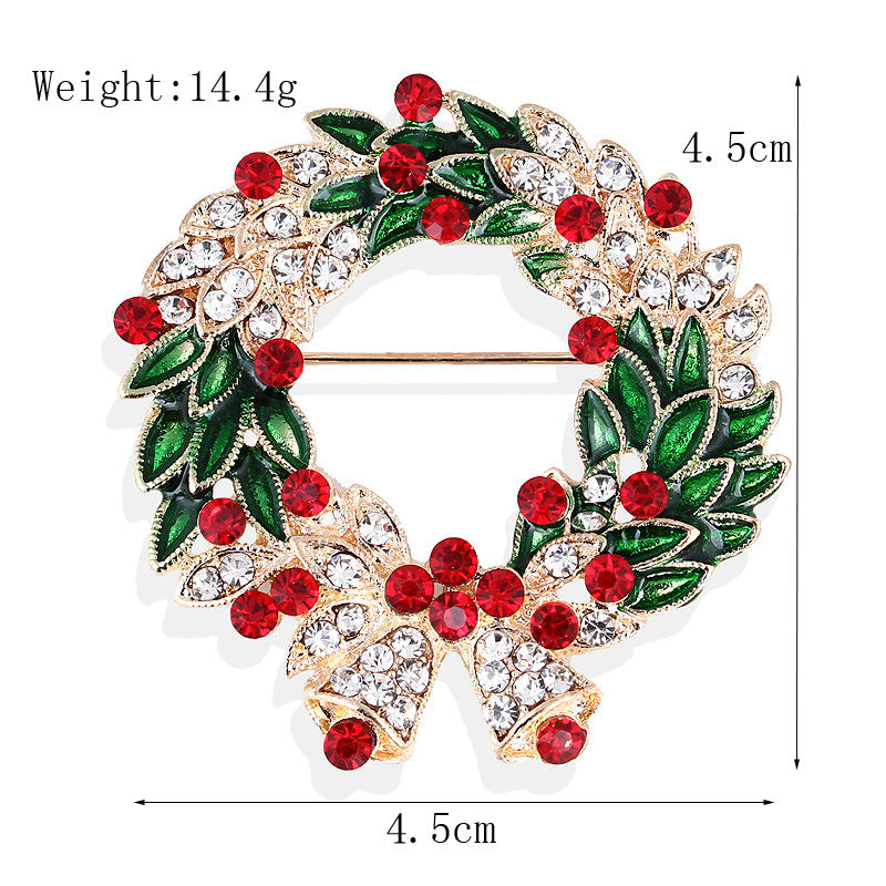 Women's Christmas Brooches Set - New Fashion Santa Tree Reindeer Wreath Snowflake Bell Pins - Image 30