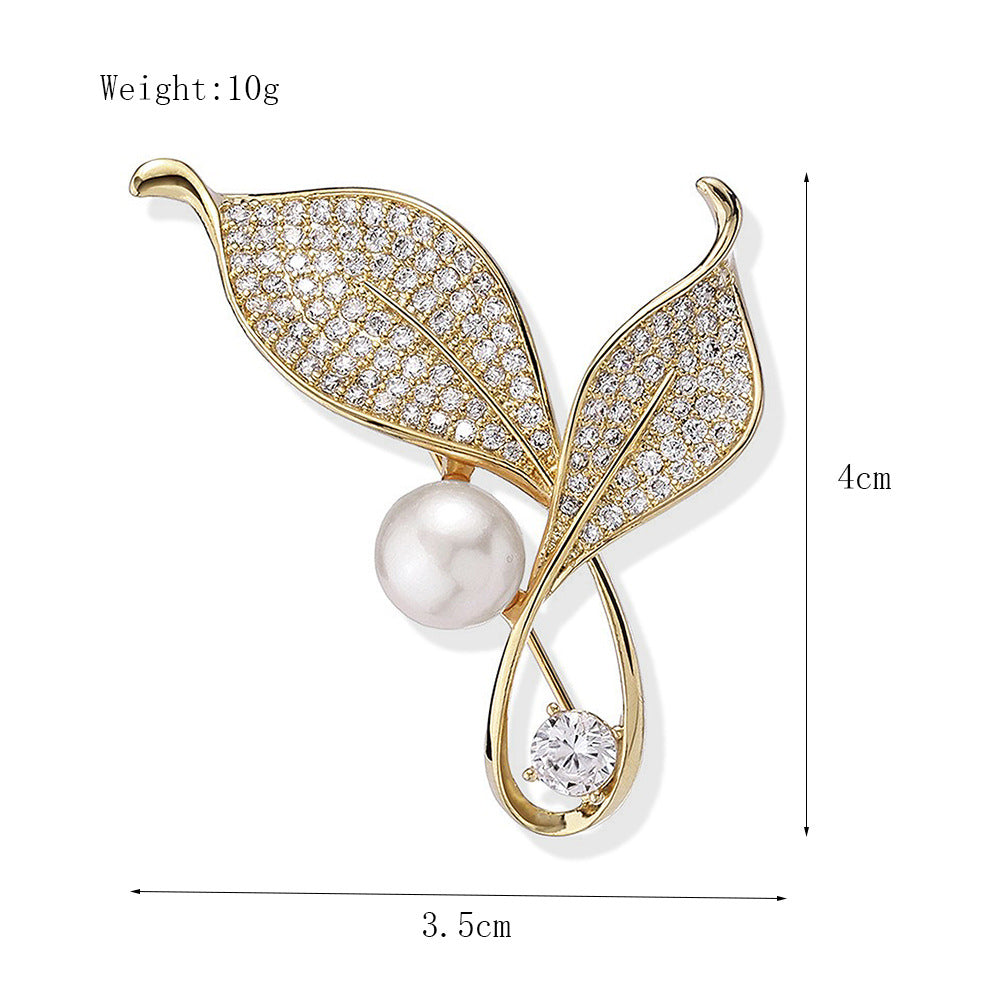 Korea style full pearl swan rhinestone flower brooch pin -women's fashion accessories - Image 66