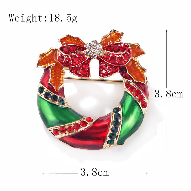 Women's Christmas Brooches Set - New Fashion Santa Tree Reindeer Wreath Snowflake Bell Pins - Image 46