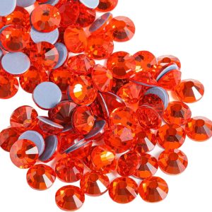 Hotfix Rhinestones, Crystal Rhinestones for Crafts Clothes DIY Decoration-Orange
