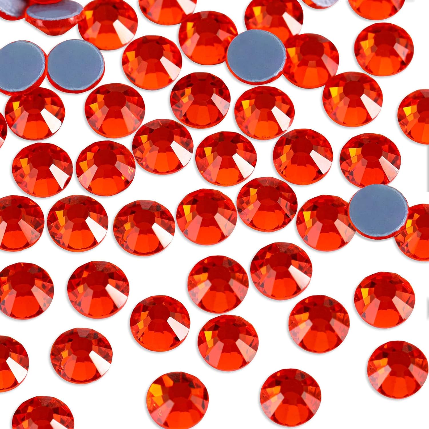 Hotfix Rhinestones, Crystal Rhinestones for Crafts Clothes DIY Decoration-Orange - Image 2
