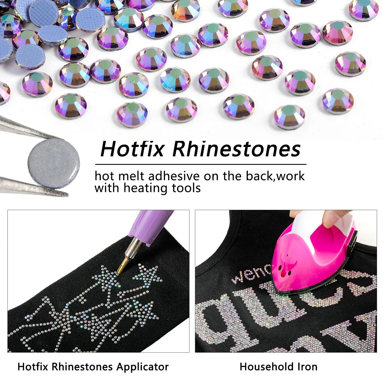Hotfix Rhinestones, Crystal Rhinestones for Crafts Clothes DIY Decoration- Paradise Shine - Image 3