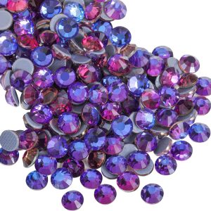 Hotfix Rhinestones, Crystal Rhinestones for Crafts Clothes DIY Decoration- Purple Velvet