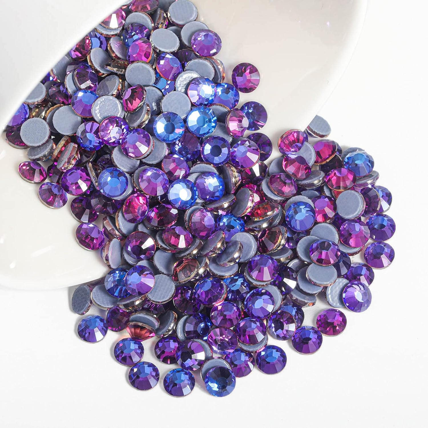 Hotfix Rhinestones, Crystal Rhinestones for Crafts Clothes DIY Decoration- Purple Velvet - Image 2