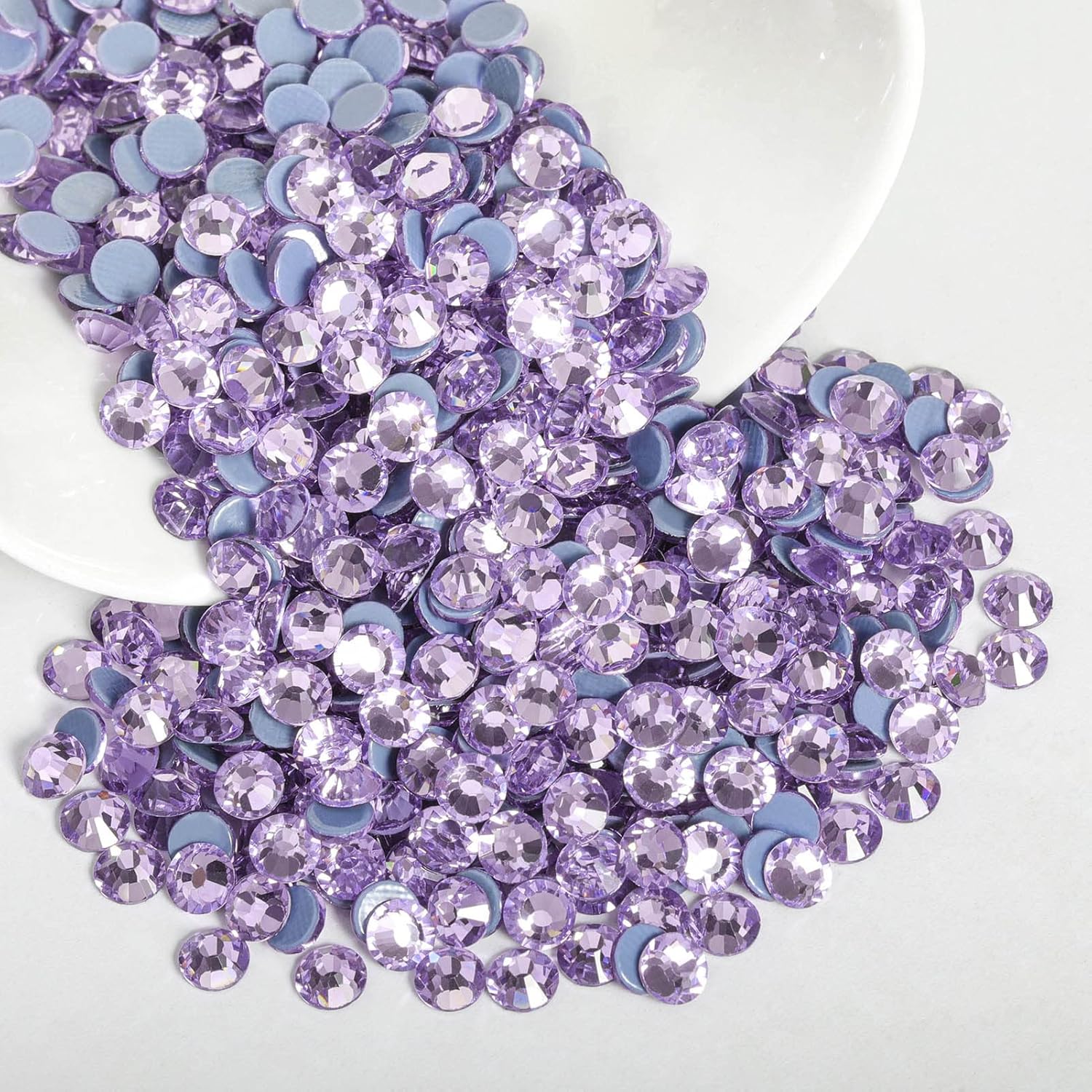 Hotfix Rhinestones, Crystal Rhinestones for Crafts Clothes DIY Decoration-Violet - Image 2