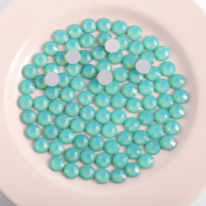 Flat Back Crystal Rhinestones Round Gems For Nail Art And Craft Glue Fix - Pacific Opal