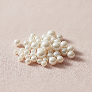 Pearl Beads with Hole, 5 Size Pearls for Crafts, Round Loose Pearl Beads for Jewelry Making, Pearls for Jewelry Making, Decoration, DIY Crafts, Stuffing