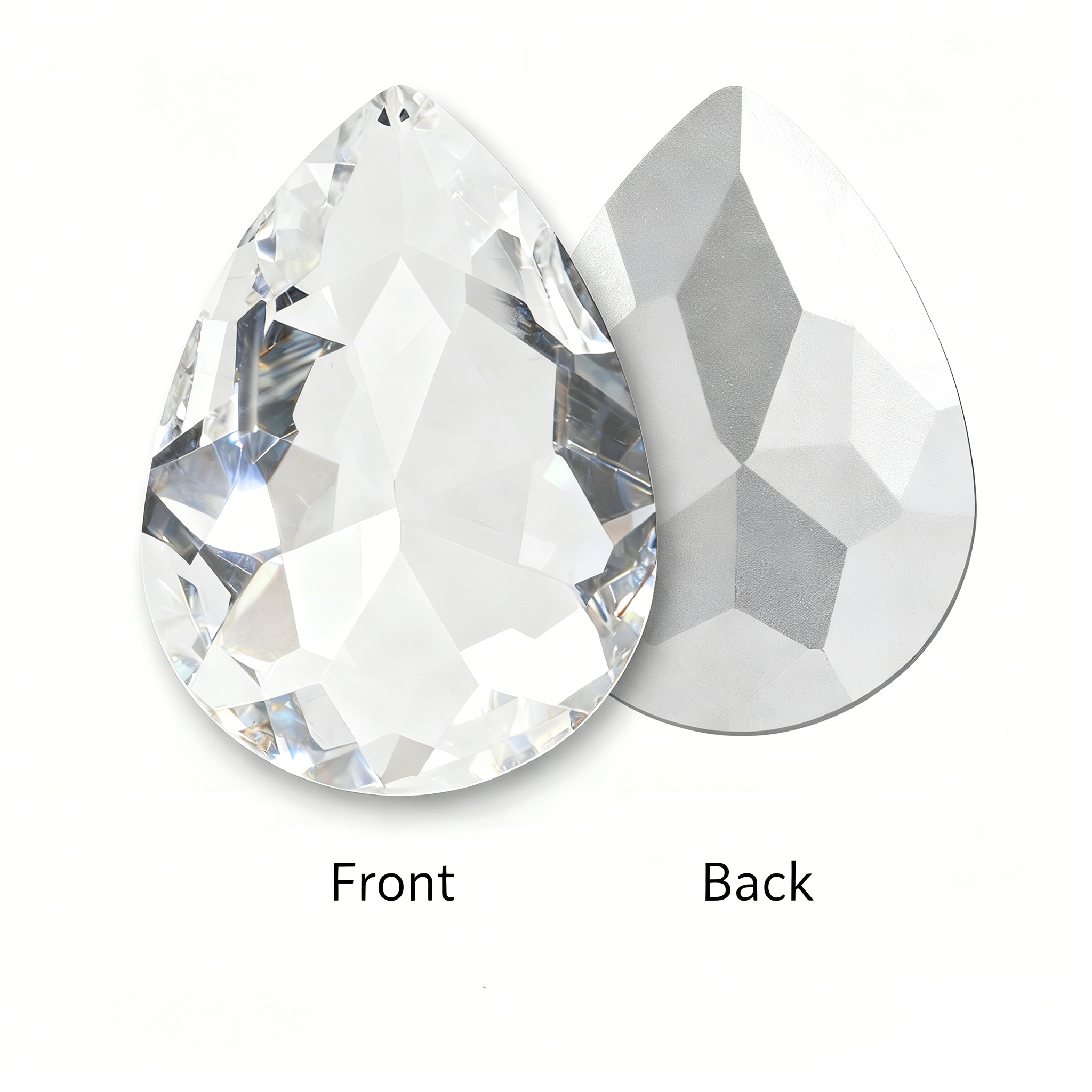Teardrop Pointed Back Glass Rhinestones for DIY Crafts, Clothing & Bags - Real Silver Plated Base Sew-on Stones for Jewelry & Accessories - Image 3